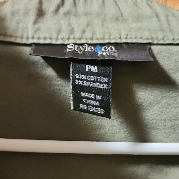 Style & Co. Olive Utility Jacket - Picture 2 of 5